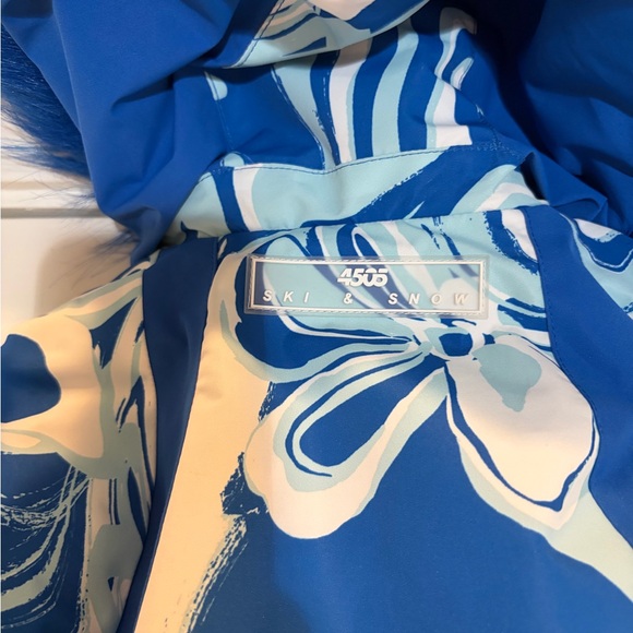 ASOS 4505 ski snow suit with blue swirl print size 0 - Picture 9 of 11